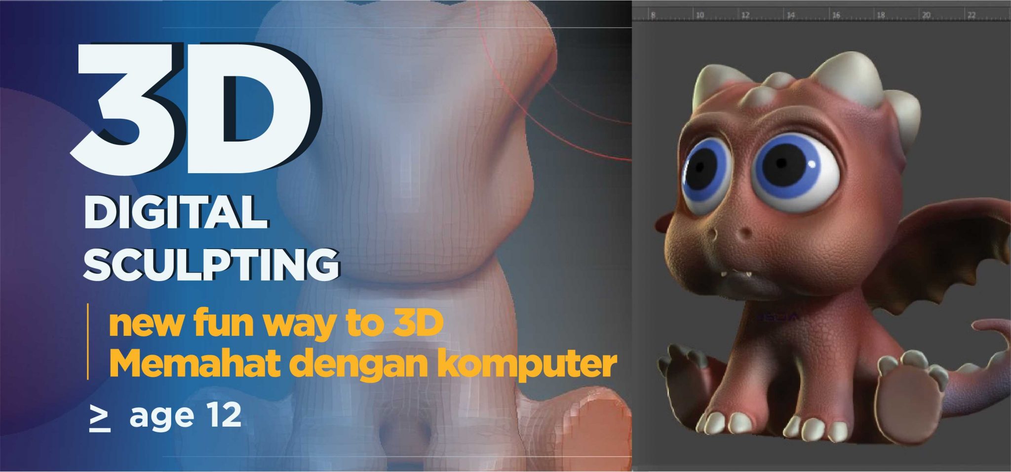 kursus-animasi-3d-mudah-pekanbaru-3d-digital-sculpting